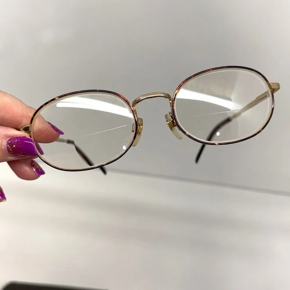 Vtg Giorgio Armani 193 759 Eyeglass Frames 52-20 135 Brown Tortoise Made Italy